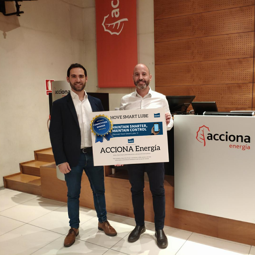 Hove commences Hove Smart Lube field test with the Spanish energy company ACCIONA Energía.